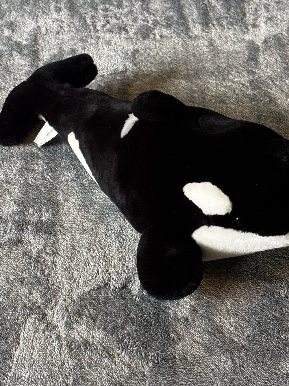 SeaWorld Black and White Orca Plush Toy - Soft Kids Stuffed Animal